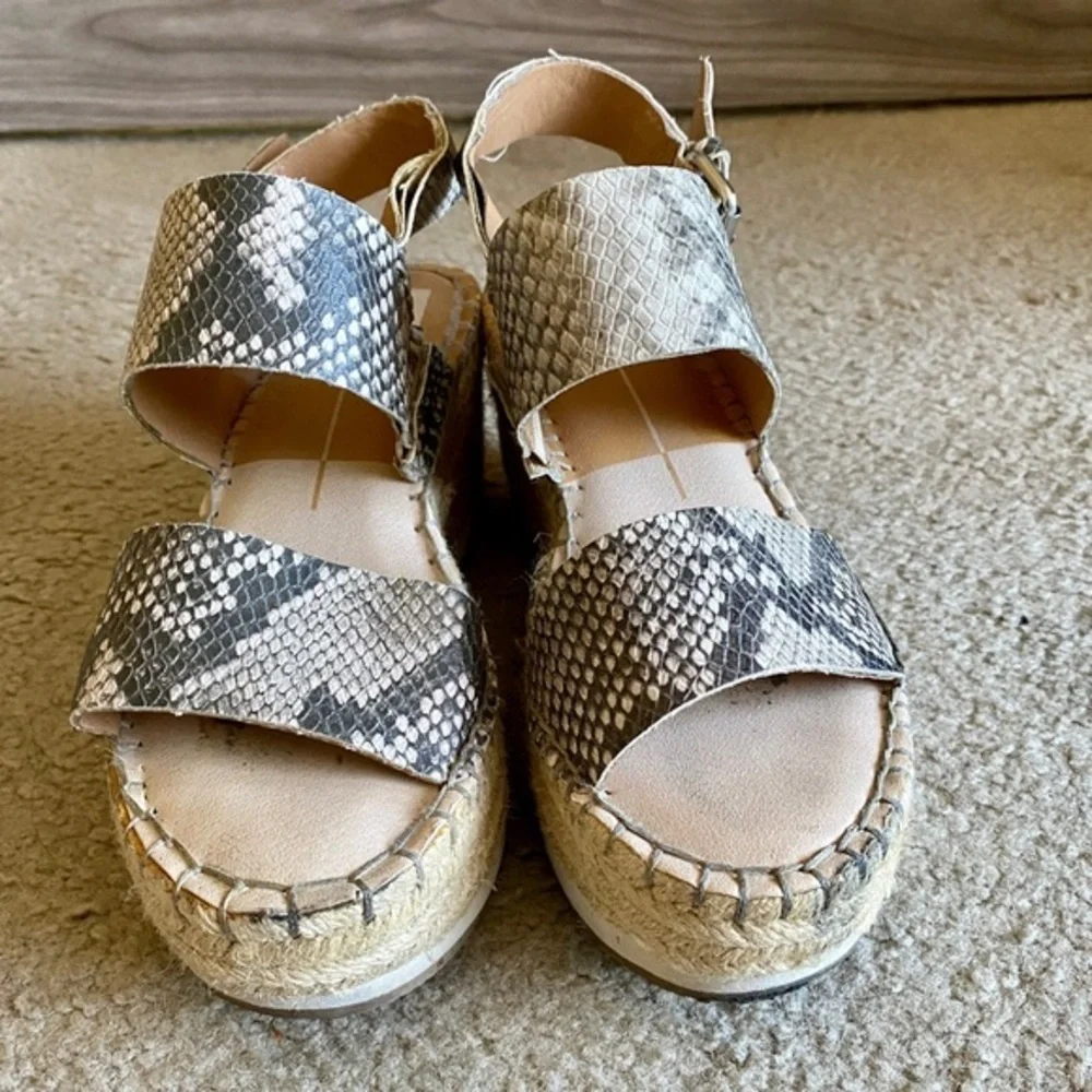 Dolce Vita Mauri Snakeskin espadrille sandals